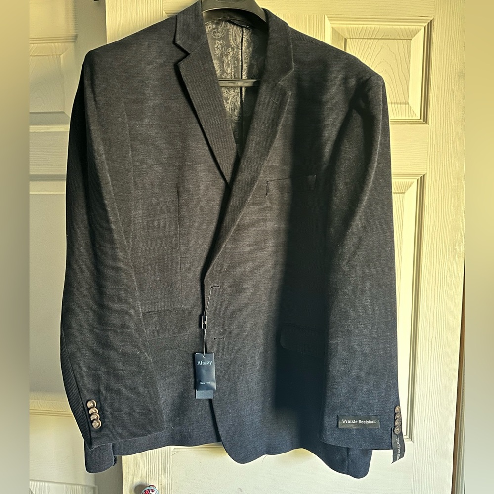 Afazzy Travel Blazer Julio Wrinkle Resistant Sport-coat 58R